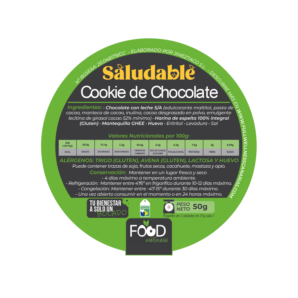 COOKIES DE CHOCOLATE (50G)