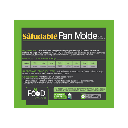 PAN DE MOLDE 100% INTEGRAL (400G)